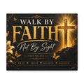 Walk by Faith — Not by Sight Christian Canvas Wall Art