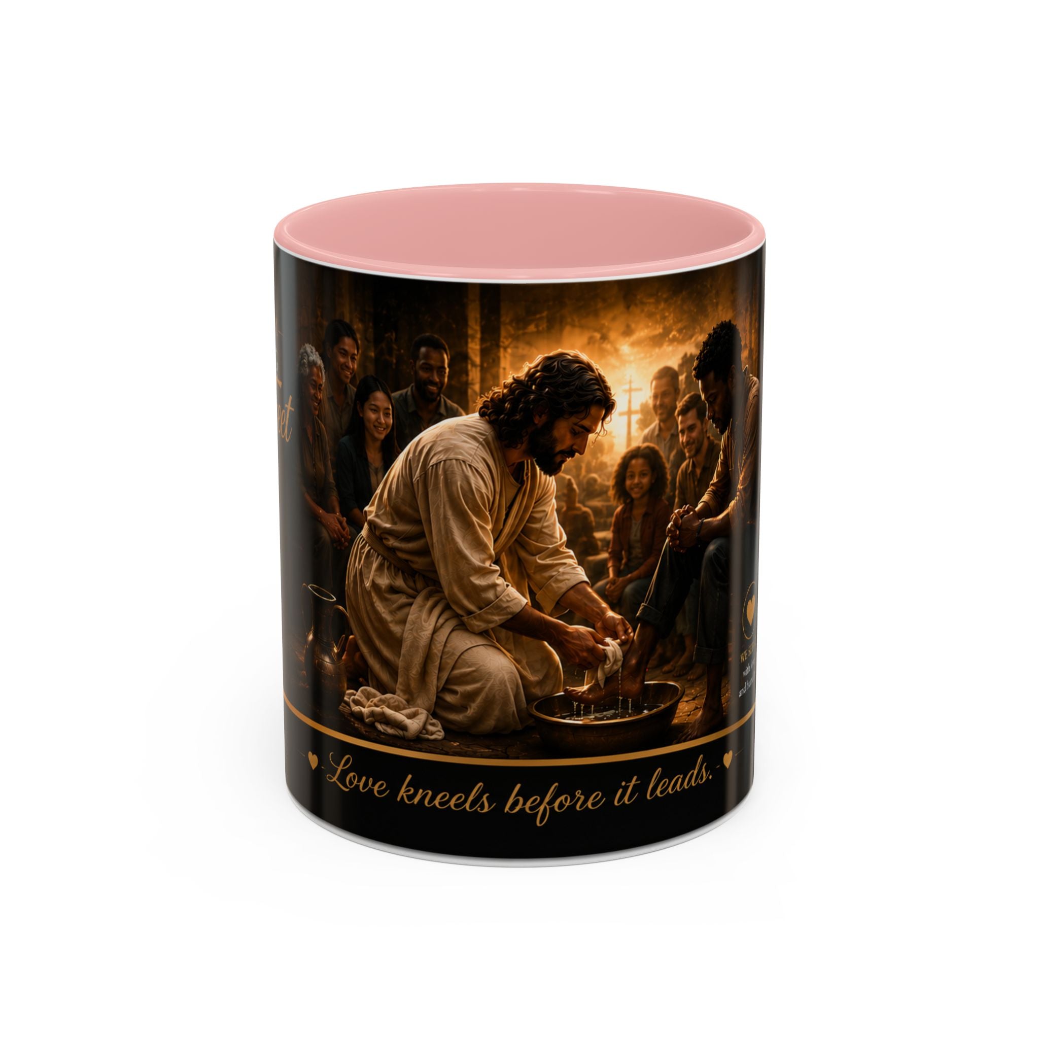 Jesus Washing Feet Coffee Mug — "I Have Given You An Example" Inspirational Christian Accent Mug
