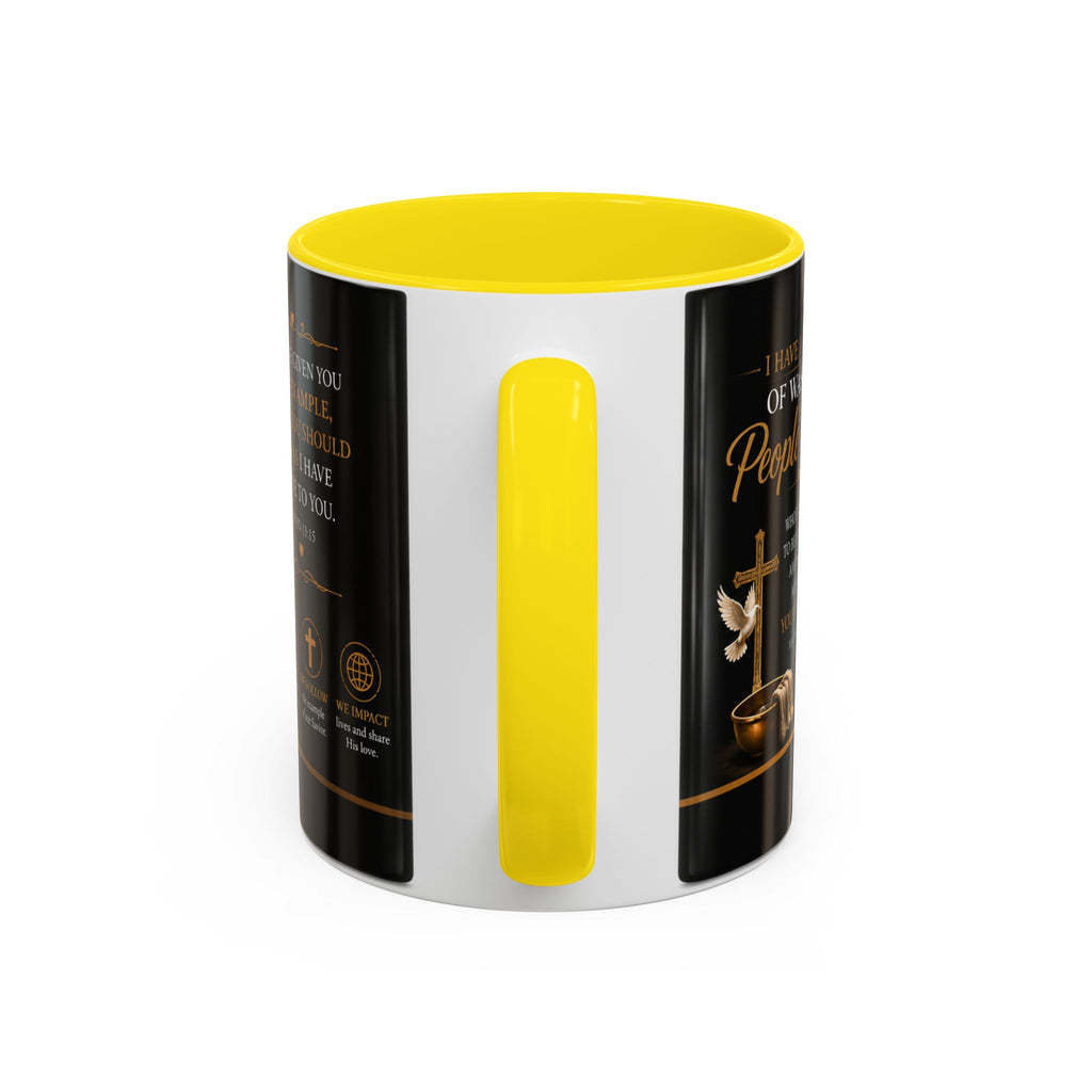 Jesus Washing Feet Coffee Mug — "I Have Given You An Example" Inspirational Christian Accent Mug