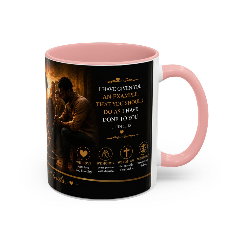 Jesus Washing Feet Coffee Mug — "I Have Given You An Example" Inspirational Christian Accent Mug