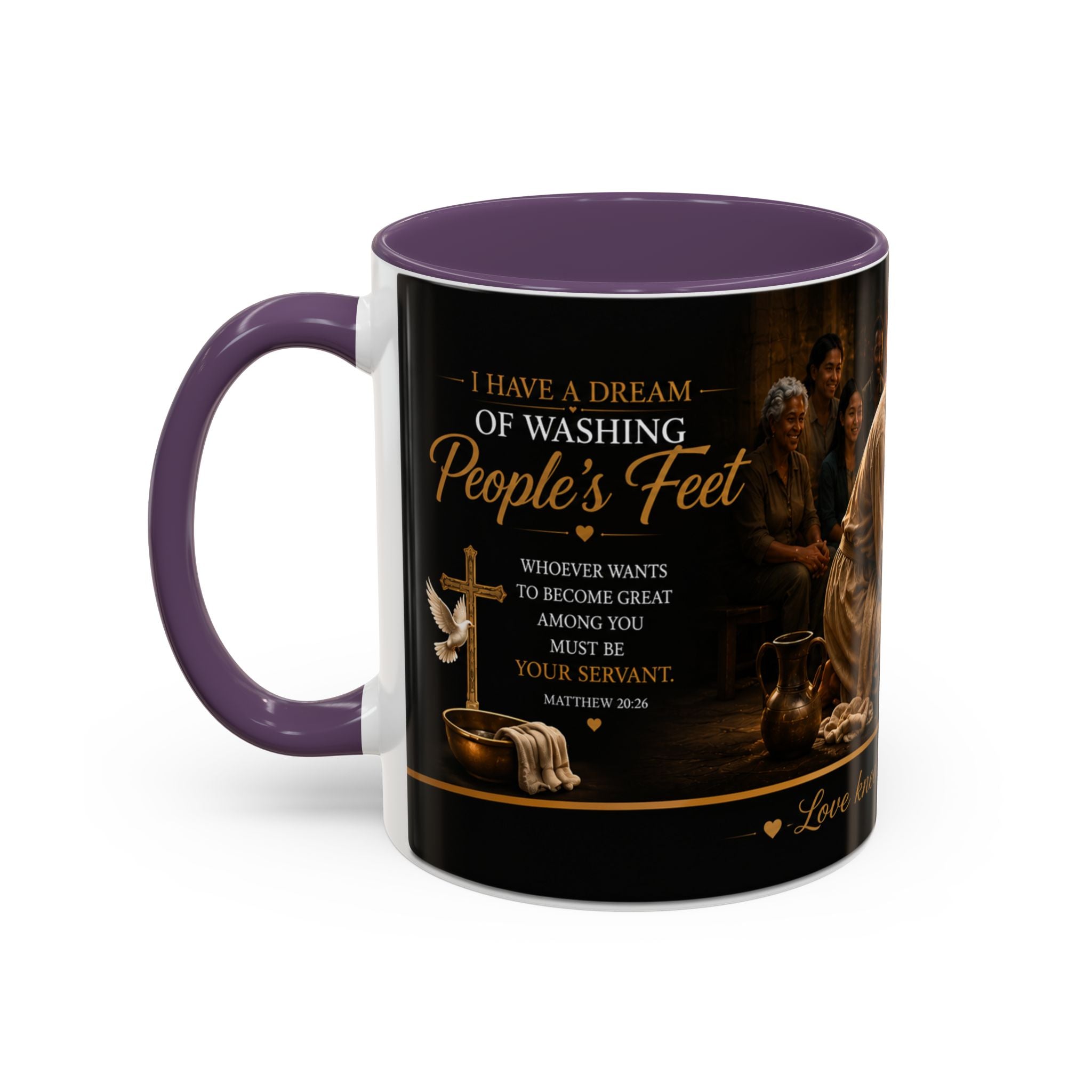 Jesus Washing Feet Coffee Mug — "I Have Given You An Example" Inspirational Christian Accent Mug