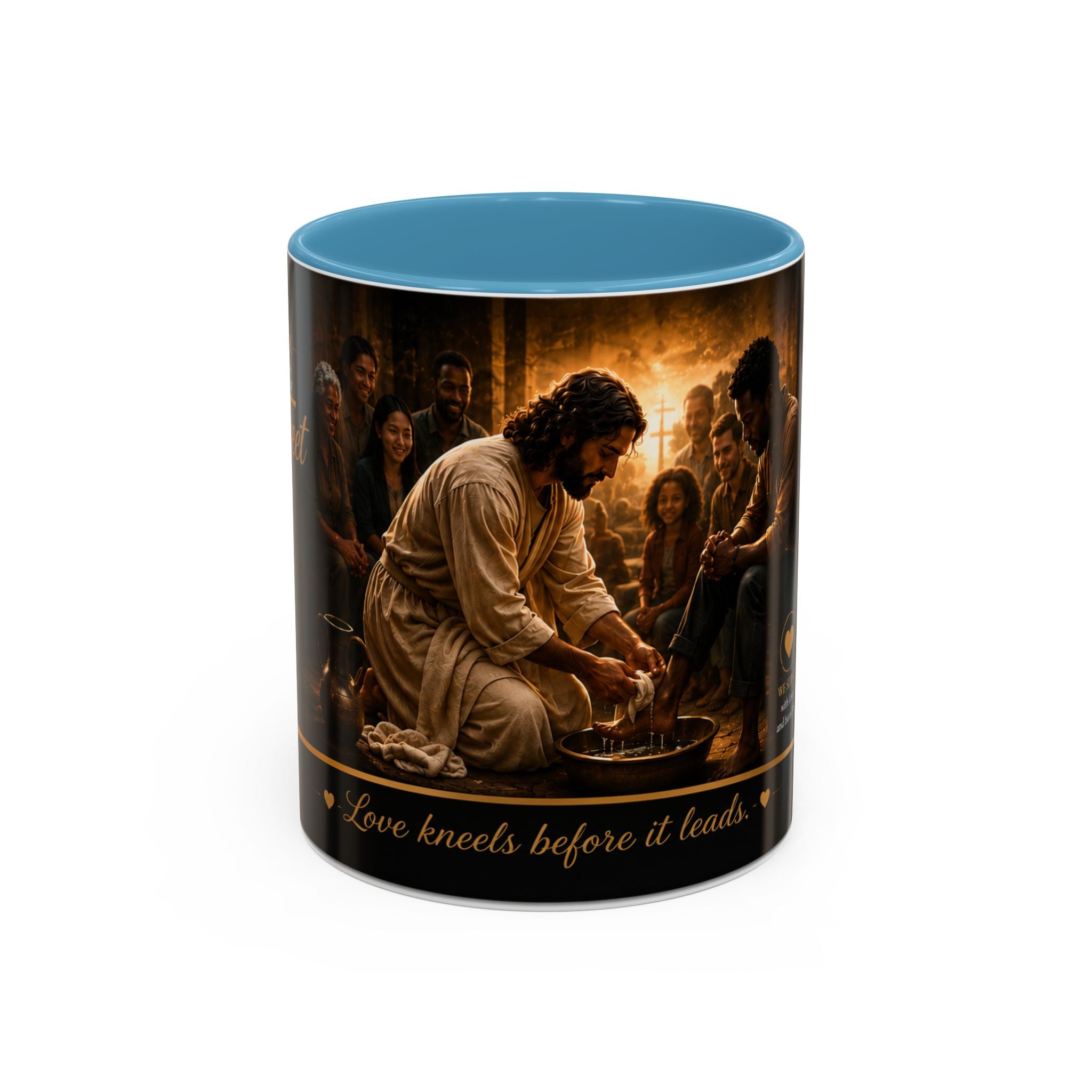 Jesus Washing Feet Coffee Mug — "I Have Given You An Example" Inspirational Christian Accent Mug