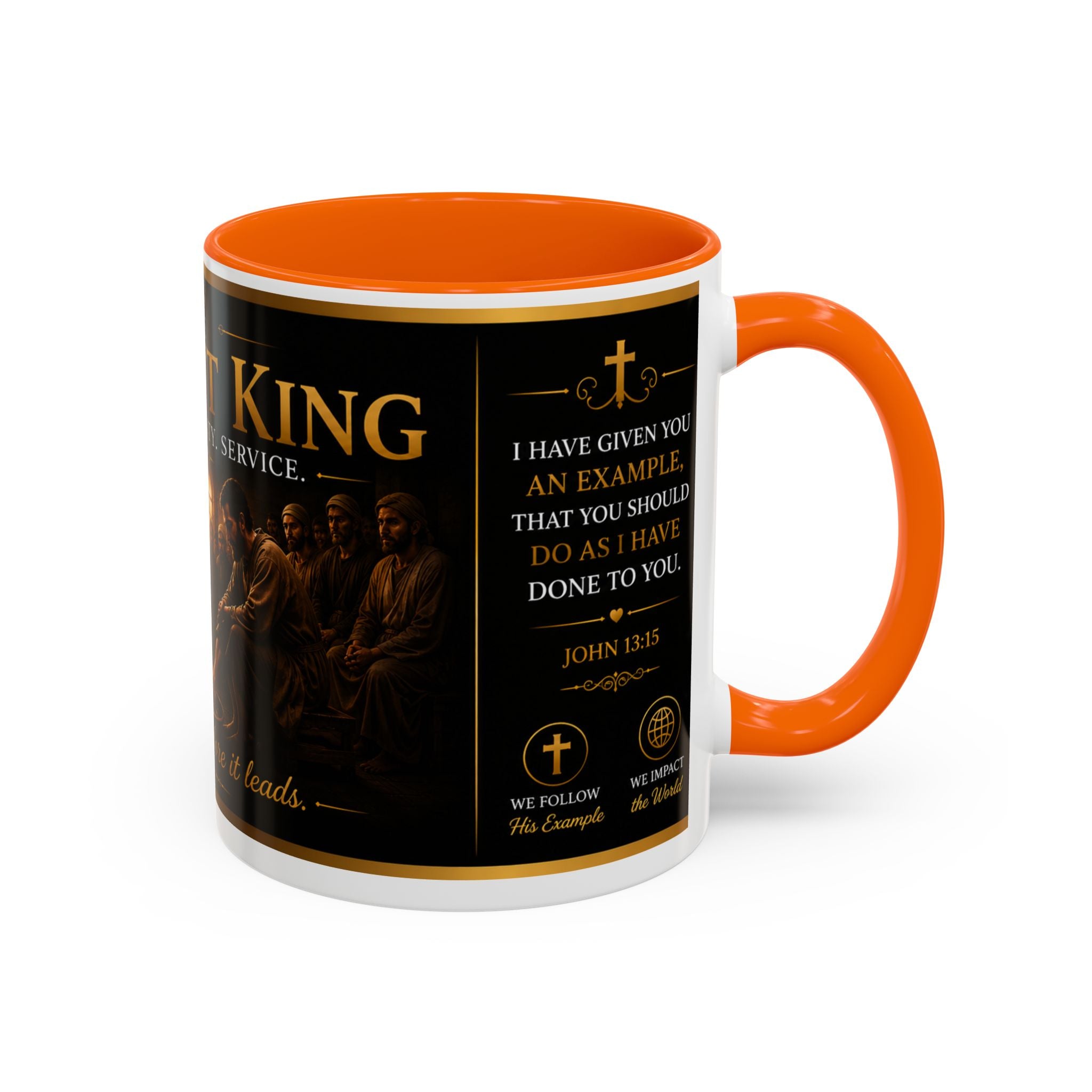 Copy of Jesus Washing Feet Coffee Mug — "I Have Given You An Example" Inspirational Christian Accent Mug