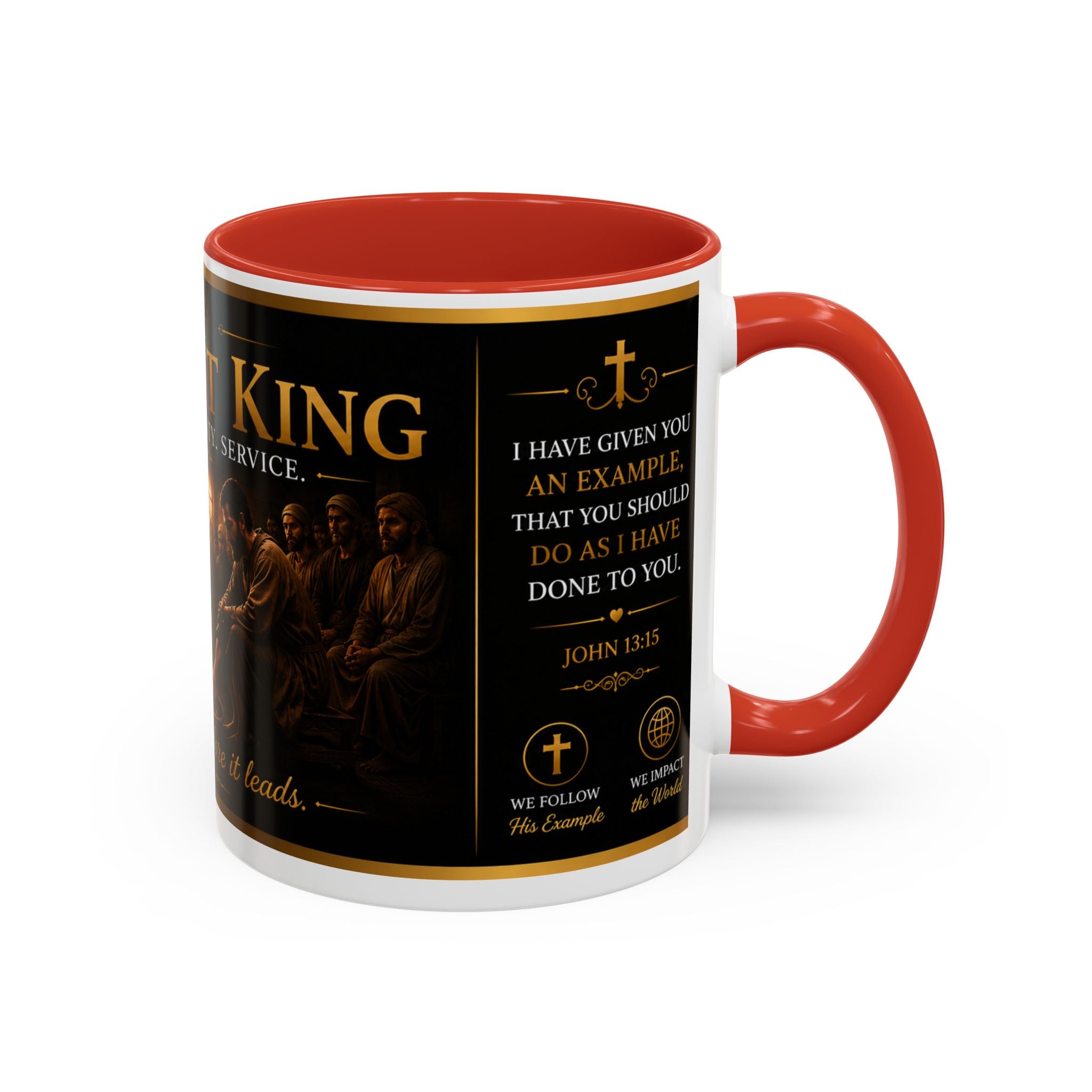 Copy of Jesus Washing Feet Coffee Mug — "I Have Given You An Example" Inspirational Christian Accent Mug
