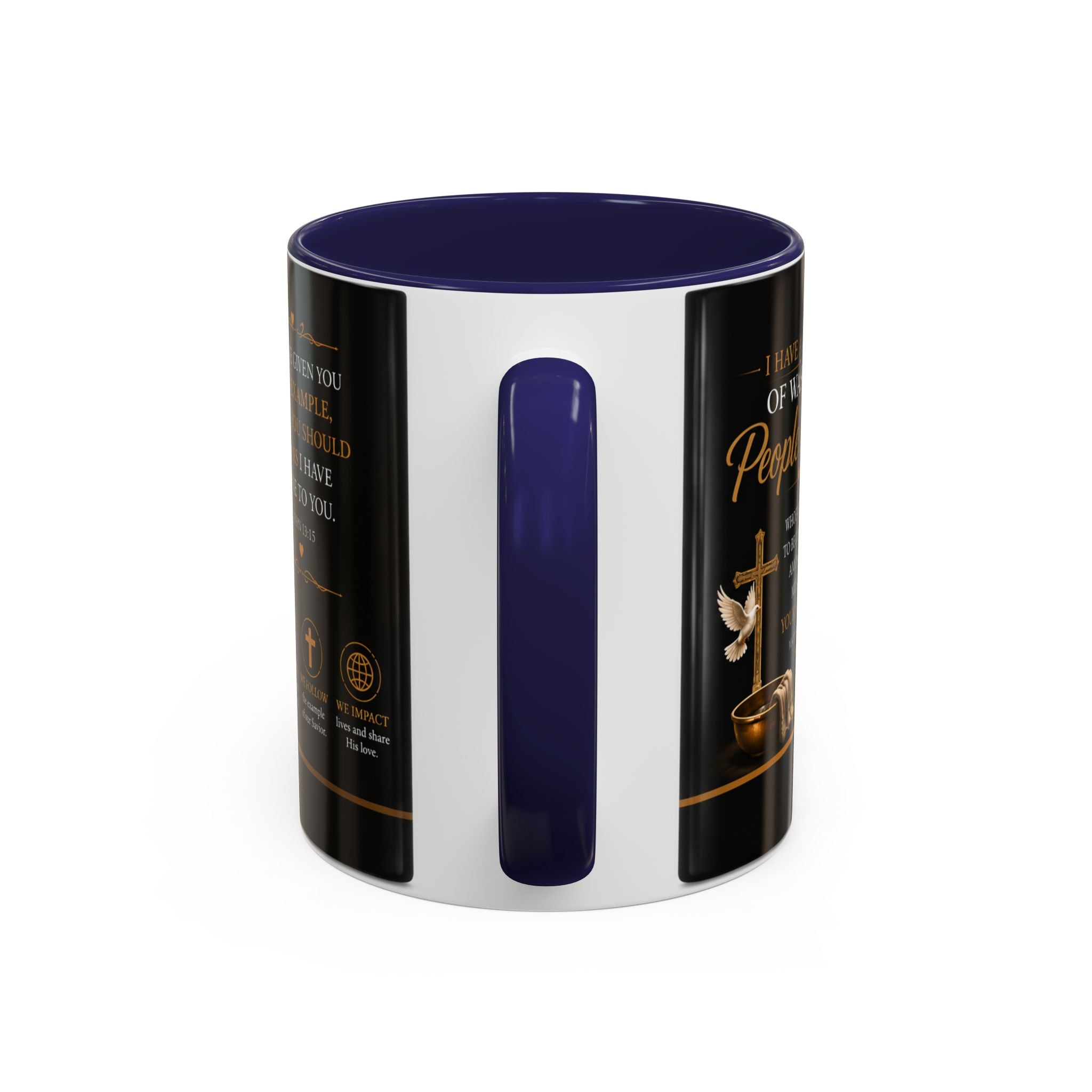 Jesus Washing Feet Coffee Mug — "I Have Given You An Example" Inspirational Christian Accent Mug