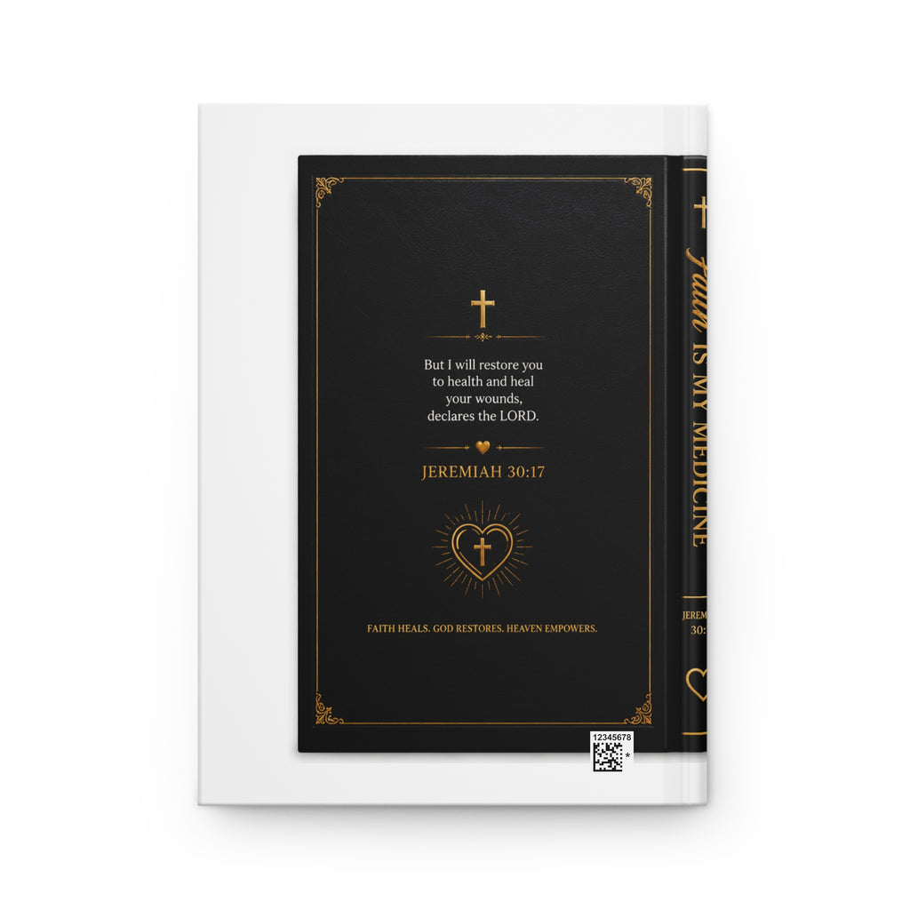 Faith Is My Medicine Hardcover Journal — Christian Prayer & Scripture Notebook (Jeremiah)