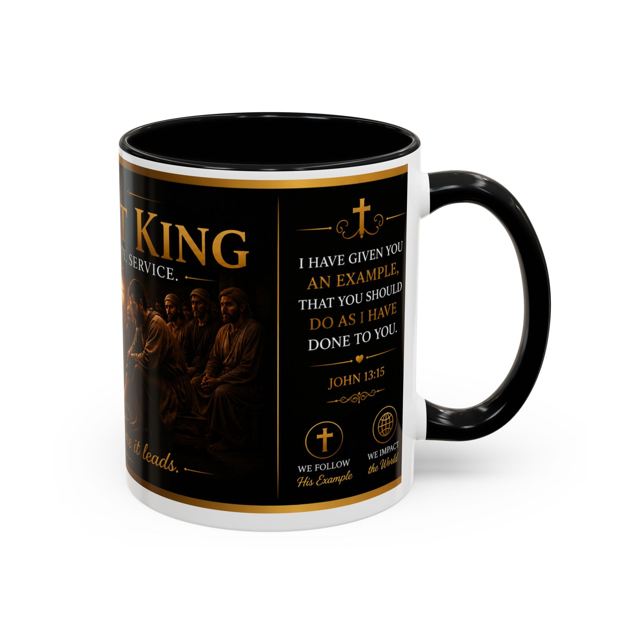 Copy of Jesus Washing Feet Coffee Mug — "I Have Given You An Example" Inspirational Christian Accent Mug