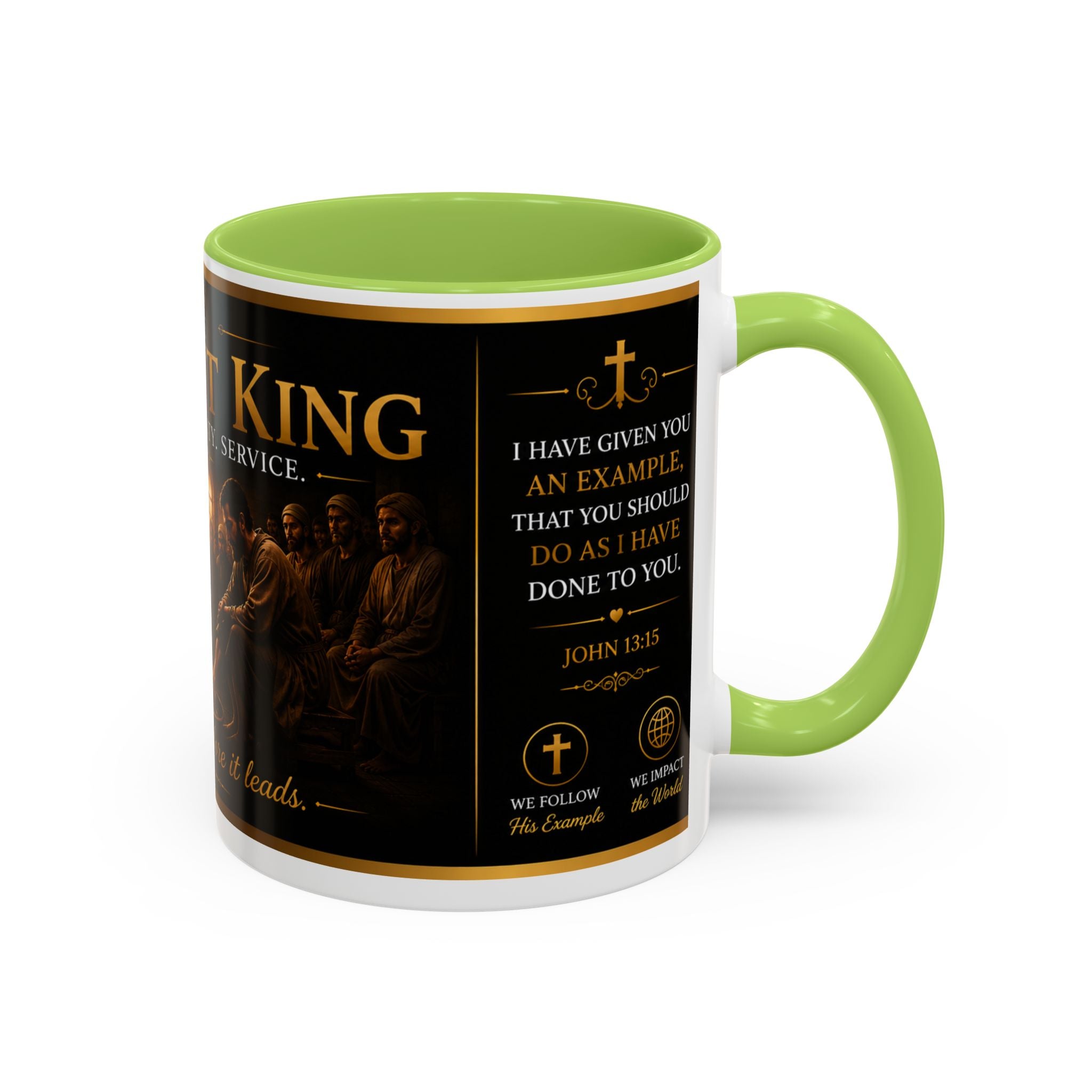 Copy of Jesus Washing Feet Coffee Mug — "I Have Given You An Example" Inspirational Christian Accent Mug