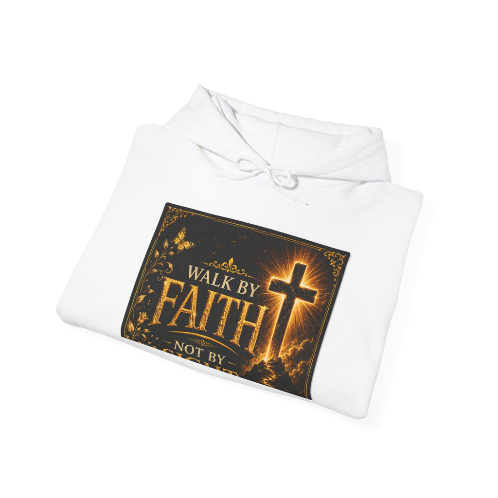 Walk by Faith Christian Hoodie — 2 Corinthians 5:7 Inspirational Sweatshirt