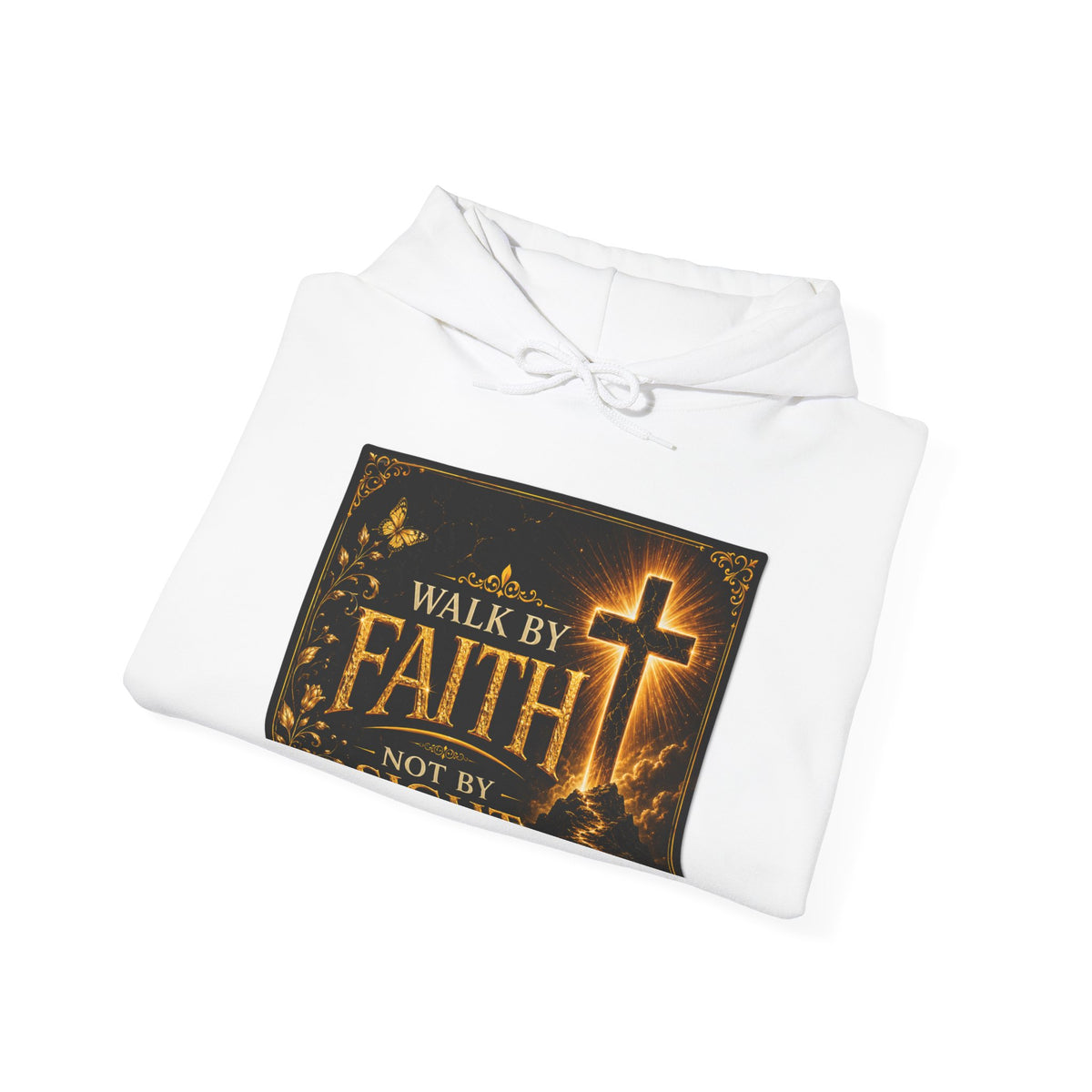 Walk by Faith Christian Hoodie — 2 Corinthians 5:7 Inspirational Sweatshirt