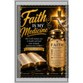 Faith Is My Medicine Spiral Notebook - Dotted Christian Journal with Jeremiah 30:17 Design