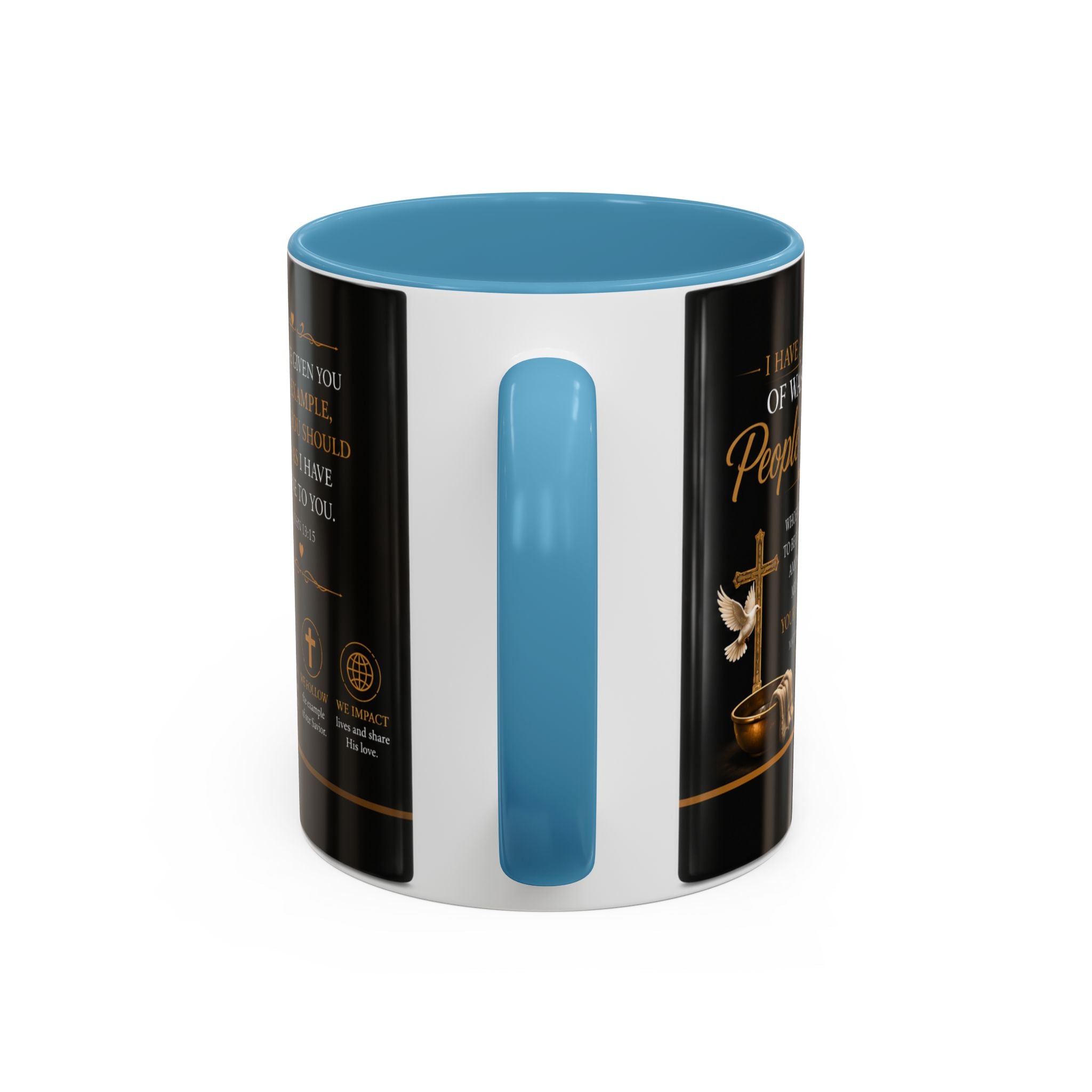 Jesus Washing Feet Coffee Mug — "I Have Given You An Example" Inspirational Christian Accent Mug