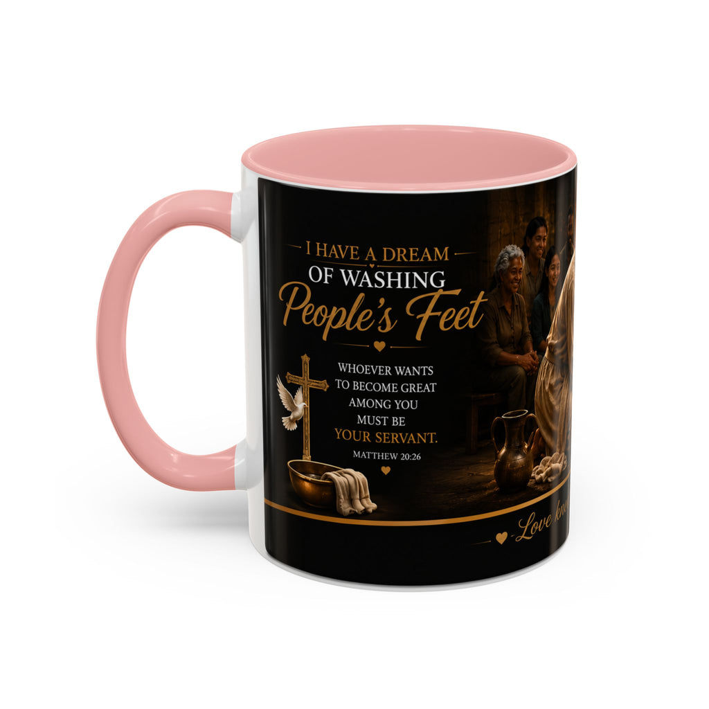 Jesus Washing Feet Coffee Mug — "I Have Given You An Example" Inspirational Christian Accent Mug
