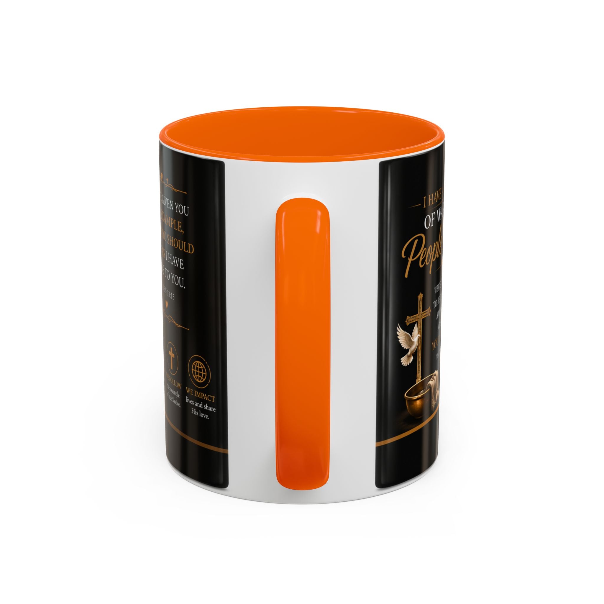 Jesus Washing Feet Coffee Mug — "I Have Given You An Example" Inspirational Christian Accent Mug