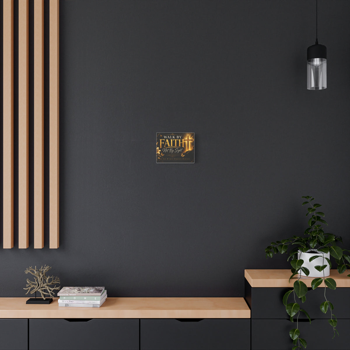 Walk by Faith — Not by Sight Christian Canvas Wall Art