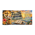 Faith Is My Medicine Beach Towel — Inspirational Christian Scripture (Jeremiah 30:17)
