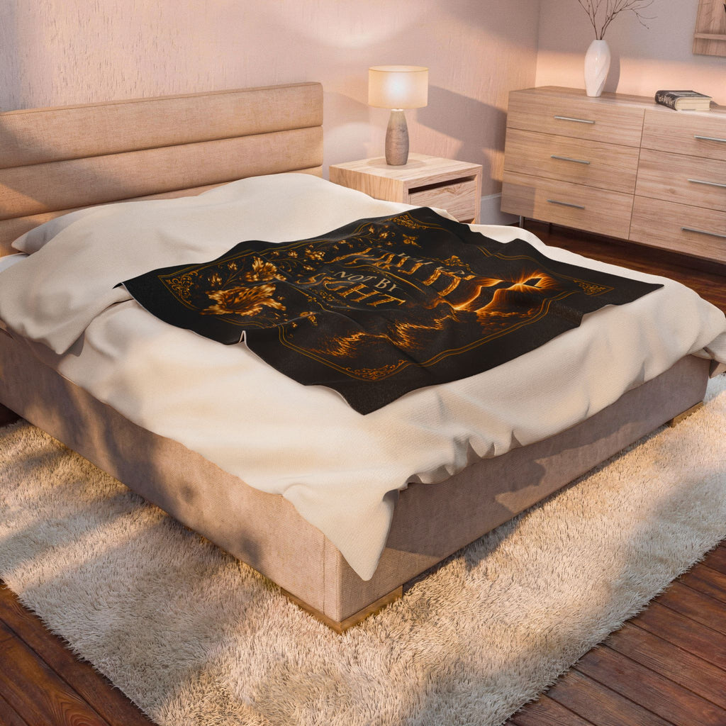 Walk by Faith Christian Plush Blanket – 2 Corinthians 5:7 Inspirational Faith Throw
