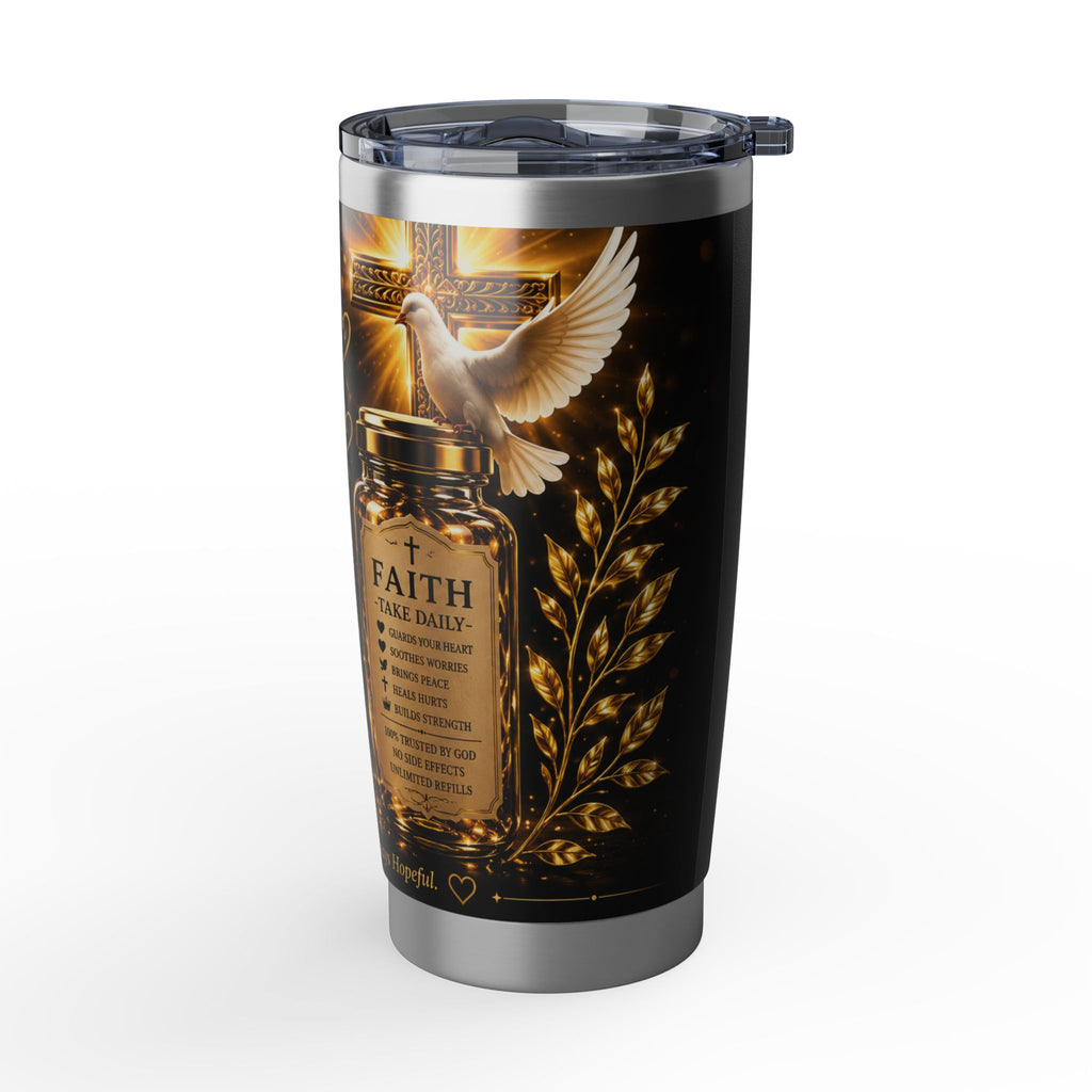 Faith Is My Medicine 20oz Tumbler — Christian Inspirational Travel Mug