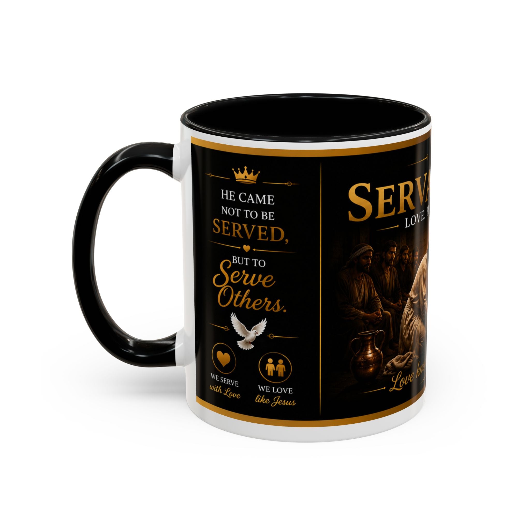 Copy of Jesus Washing Feet Coffee Mug — "I Have Given You An Example" Inspirational Christian Accent Mug