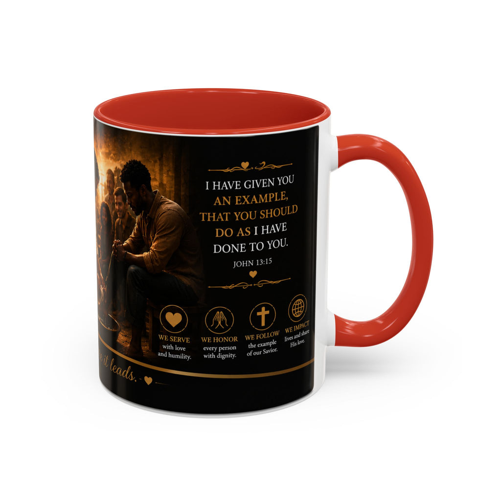 Jesus Washing Feet Coffee Mug — "I Have Given You An Example" Inspirational Christian Accent Mug
