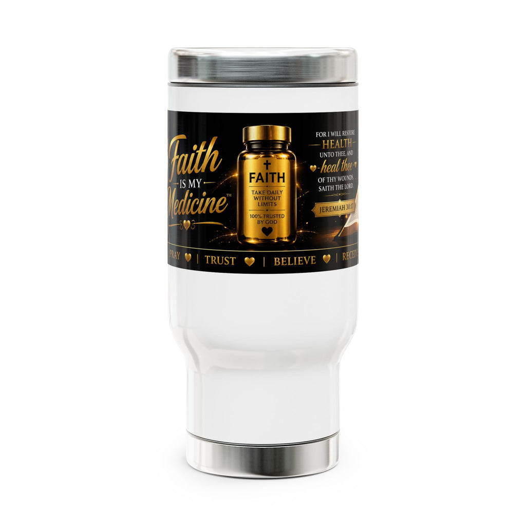 Stainless Steel Travel Mug with Handle, 14oz
