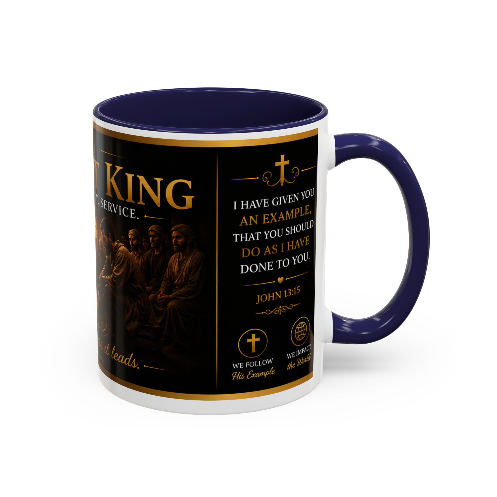 Copy of Jesus Washing Feet Coffee Mug — "I Have Given You An Example" Inspirational Christian Accent Mug
