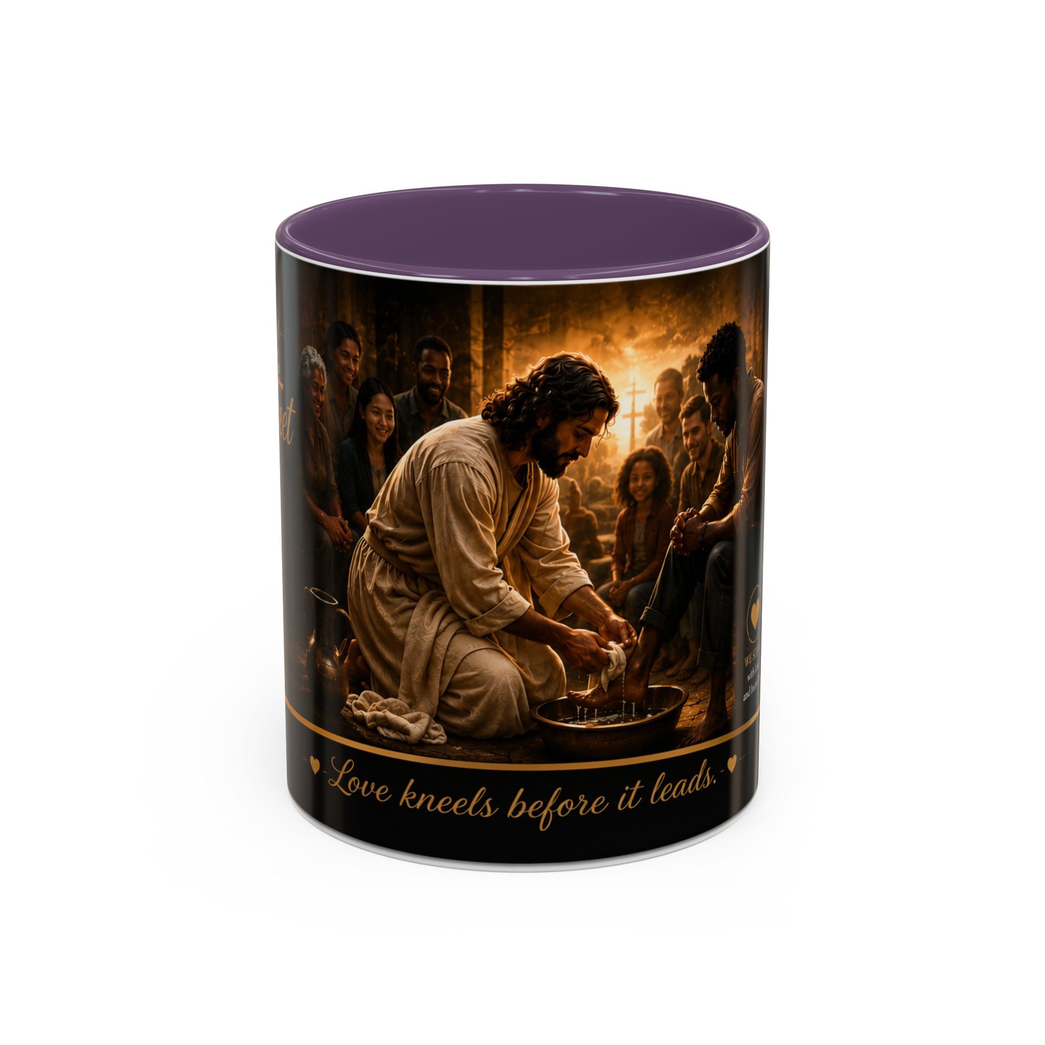 Jesus Washing Feet Coffee Mug — "I Have Given You An Example" Inspirational Christian Accent Mug
