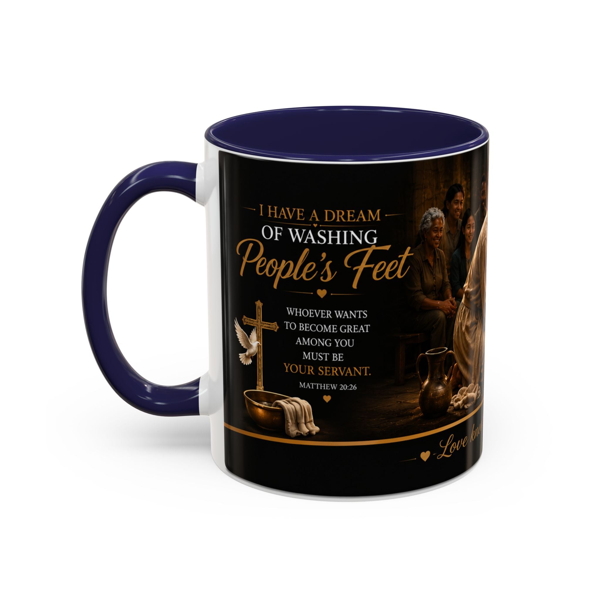 Jesus Washing Feet Coffee Mug — "I Have Given You An Example" Inspirational Christian Accent Mug