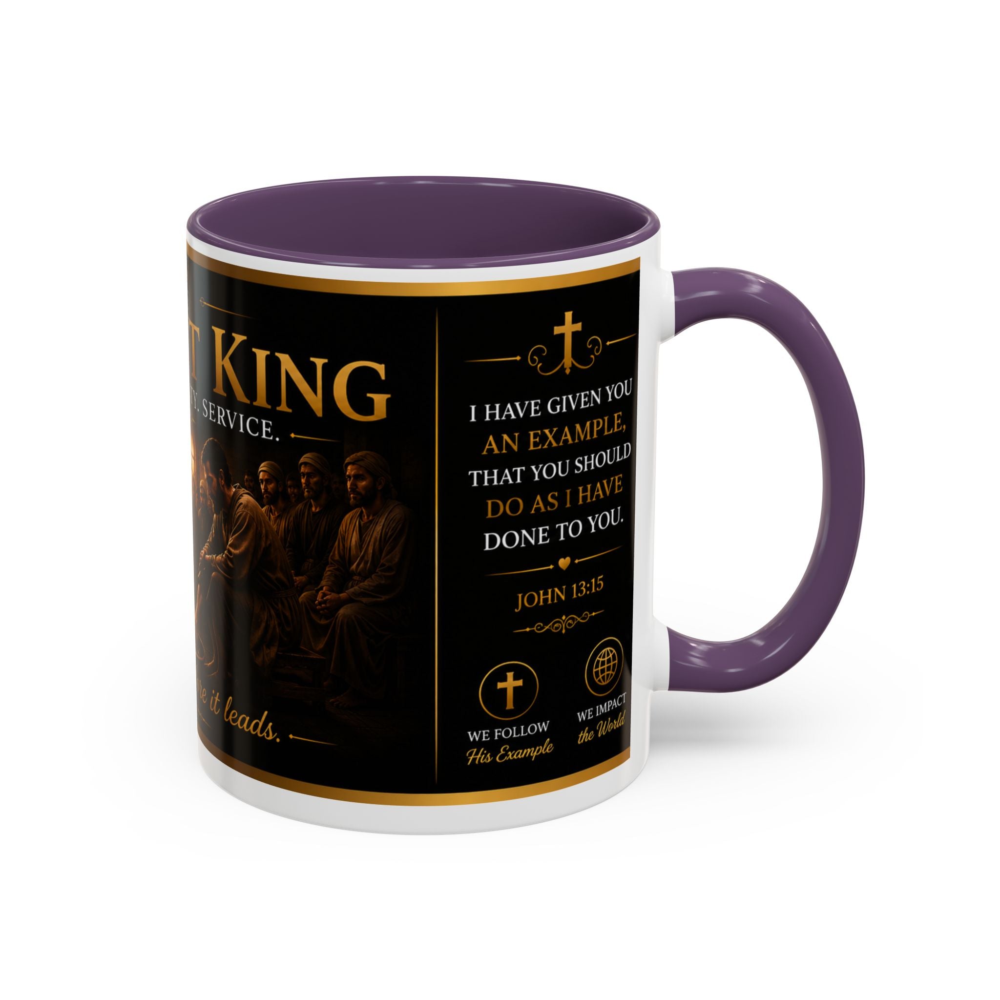 Copy of Jesus Washing Feet Coffee Mug — "I Have Given You An Example" Inspirational Christian Accent Mug