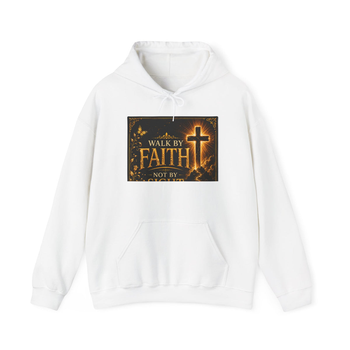 Walk by Faith Christian Hoodie — 2 Corinthians 5:7 Inspirational Sweatshirt