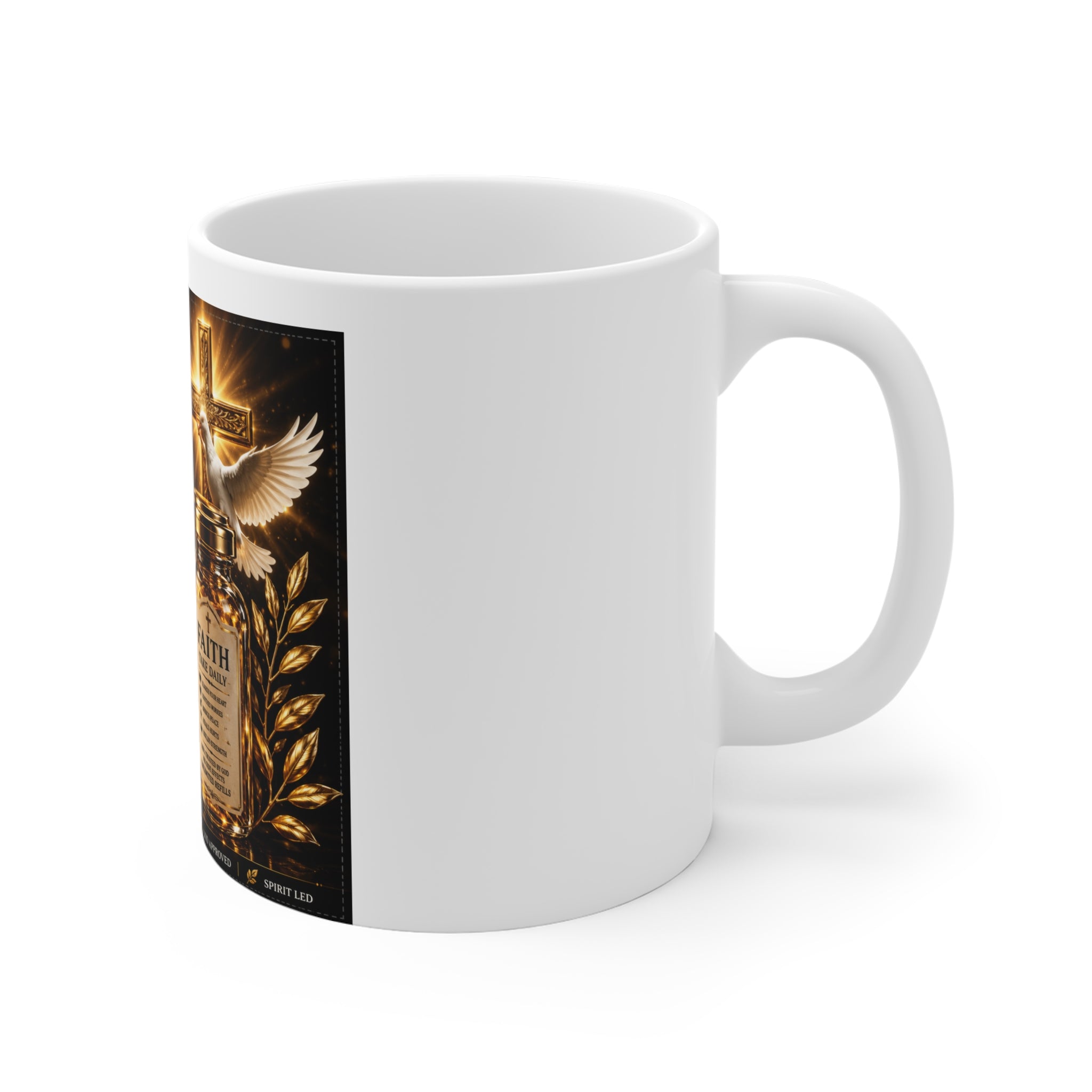 Faith Is My Medicine Mug — Inspirational Christian Coffee Cup (Jeremiah 30:17)