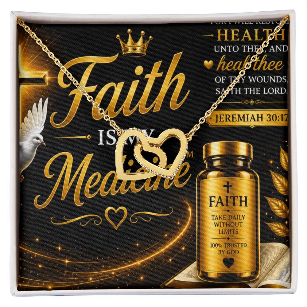 Faith Is My Medicine™ Interlocking Hearts Necklace – Healing • Hope • Faith