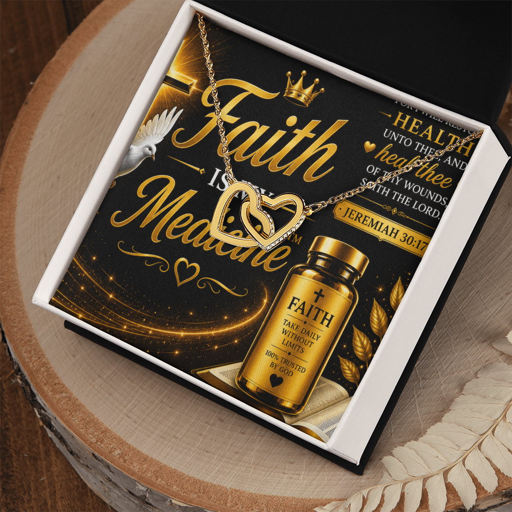 Faith Is My Medicine™ Interlocking Hearts Necklace – Healing • Hope • Faith