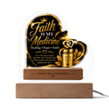 Faith Is My Medicine™ Heart Plaque – Healing • Hope • Faith