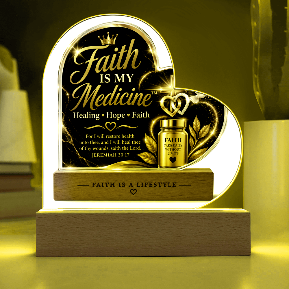 Faith Is My Medicine™ Heart Plaque – Healing • Hope • Faith